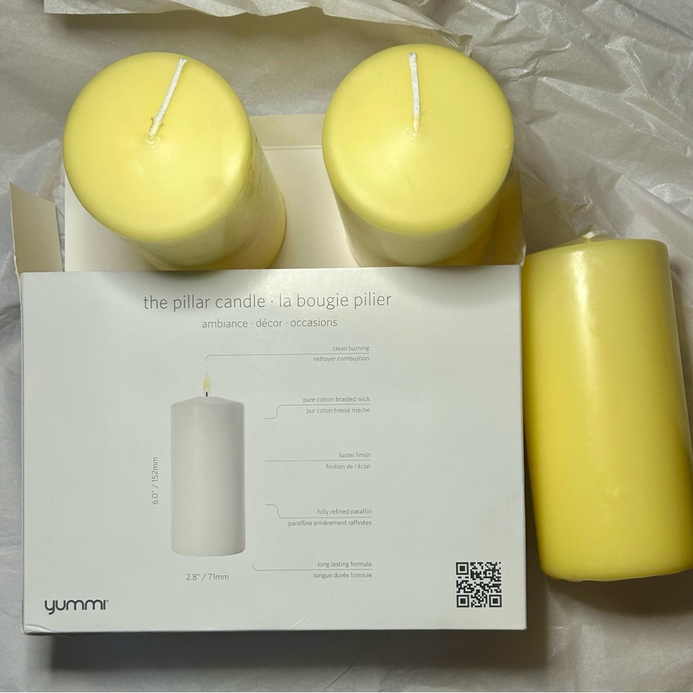 Buttercup Yellow Pillar Candles - Set of 3
(98) - Picture 2 of 3